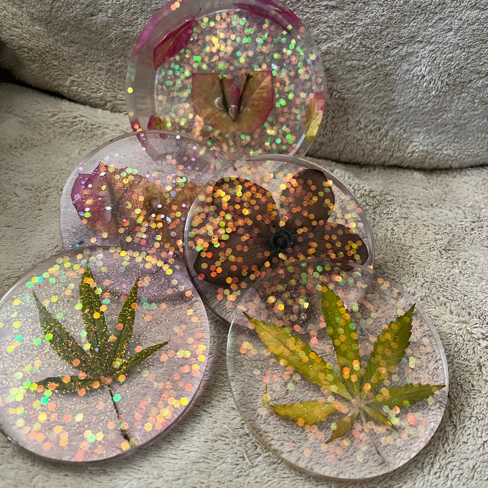 Flower coaster set Home decoration